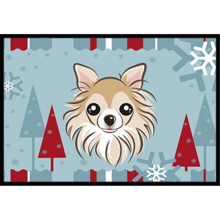 CAROLINES TREASURES Winter Holiday Chihuahua Indoor and Outdoor Mat- 24 x 36 in. BB1747JMAT